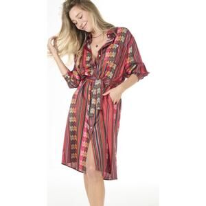 La Prestic Ouiston Pretty Mom Silk Shirt Dress in Mexico 2 M